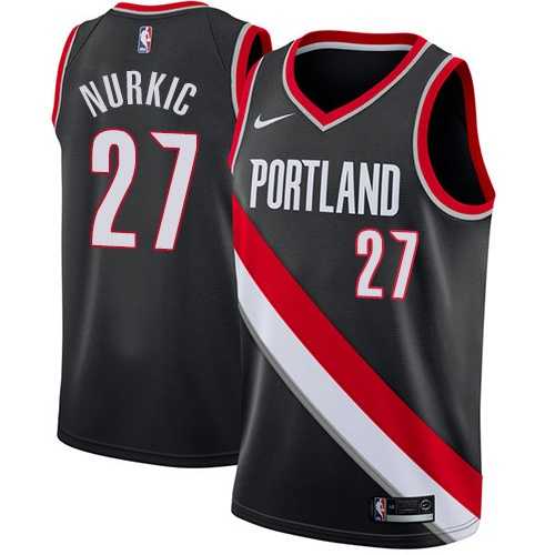 Men's Nike Portland Trail Blazers #27 Jusuf Nurkic Black NBA Swingman Icon Edition Jersey