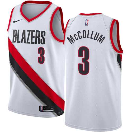 Men's Nike Portland Trail Blazers #3 C.J. McCollum White NBA Swingman Association Edition Jersey