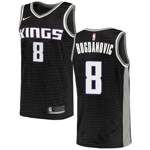Men's Nike Sacramento Kings #8 Bogdan Bogdanovic Black NBA Swingman Statement Edition Jersey