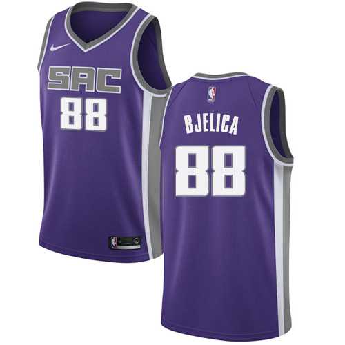 Men's Nike Sacramento Kings #88 Nemanja Bjelica Purple NBA Swingman Icon Edition Jersey