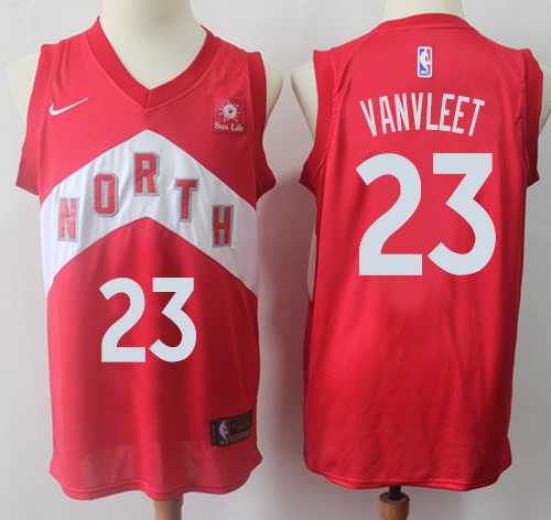 Men's Nike Toronto Raptors #23 Fred VanVleet Red Basketball Swingman Earned Edition Jersey