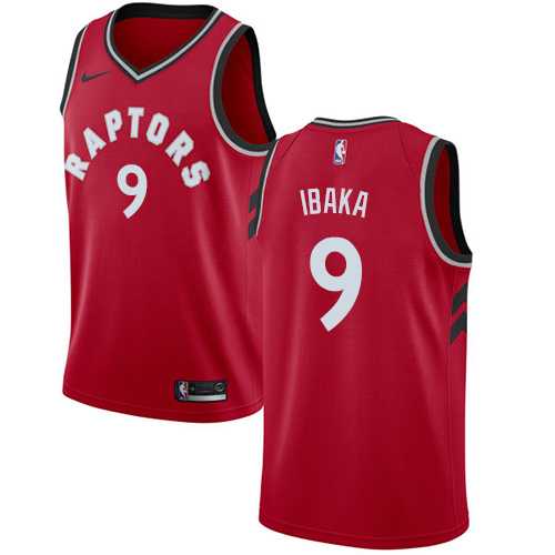 Men's Nike Toronto Raptors #9 Serge Ibaka Red NBA Swingman Icon Edition Jersey