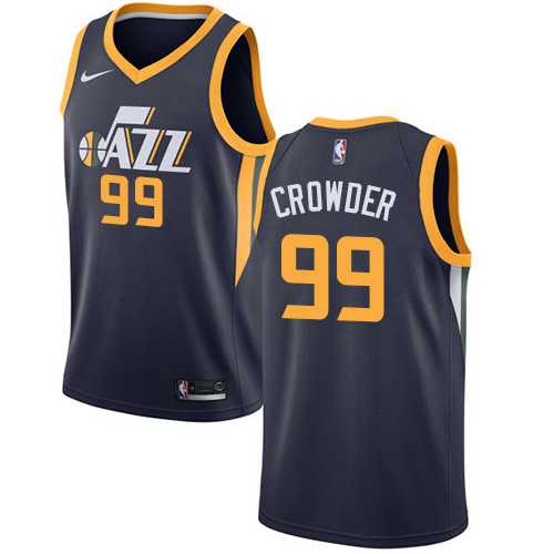 Men's Nike Utah Jazz #99 Jae Crowder Navy NBA Swingman Icon Edition Jersey