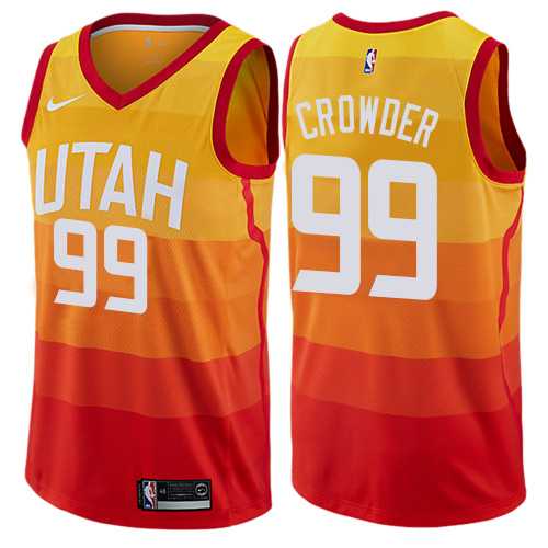 Men's Nike Utah Jazz #99 Jae Crowder Orange NBA Swingman City Edition Jersey