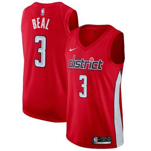 Men's Nike Washington Wizards #3 Bradley Beal Red NBA Swingman Earned Edition Jersey