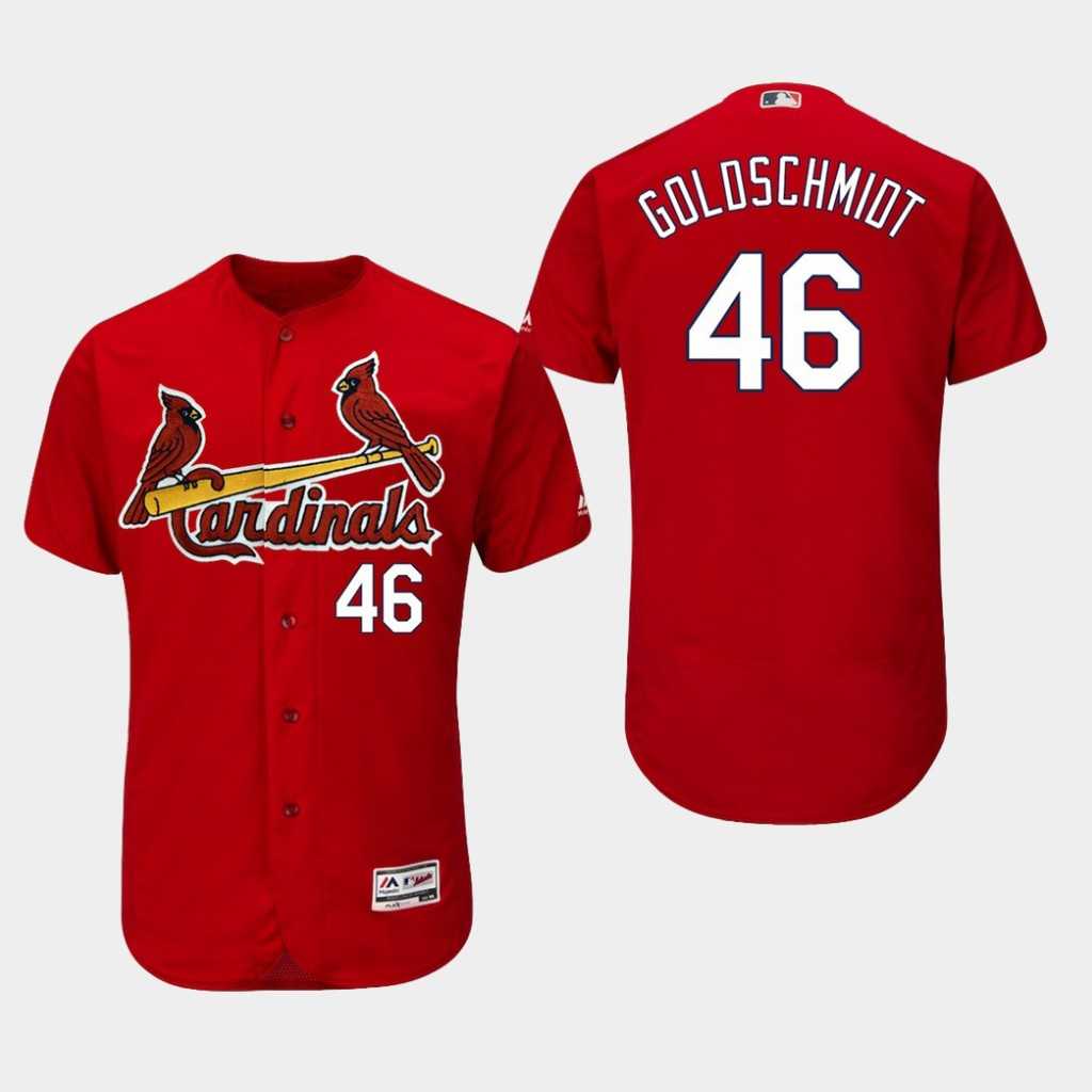 Men's St. Louis Cardinals #46 Paul Goldschmidt Red Flexbase Authentic Collection Stitched MLB Jersey