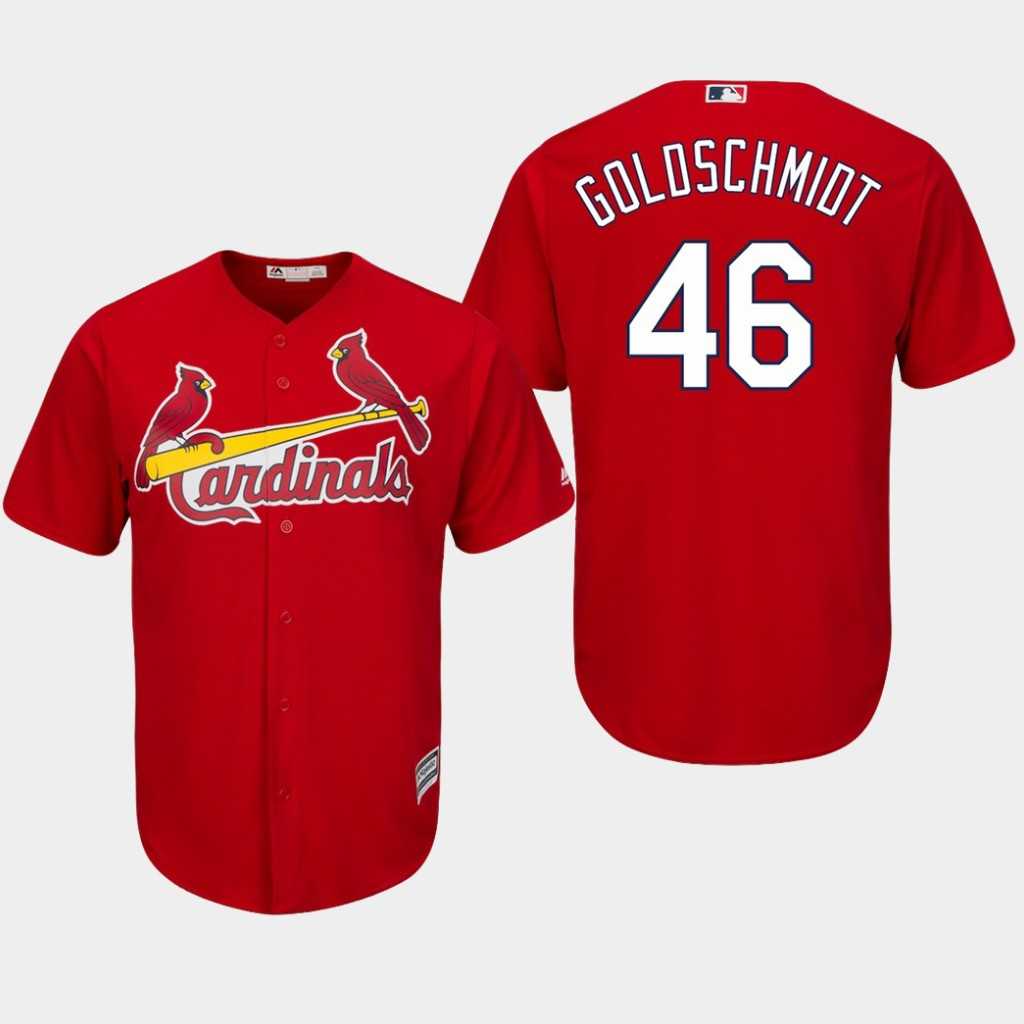 Men's St.Louis Cardinals #46 Paul Goldschmidt Red Cool Base Stitched MLB Jersey