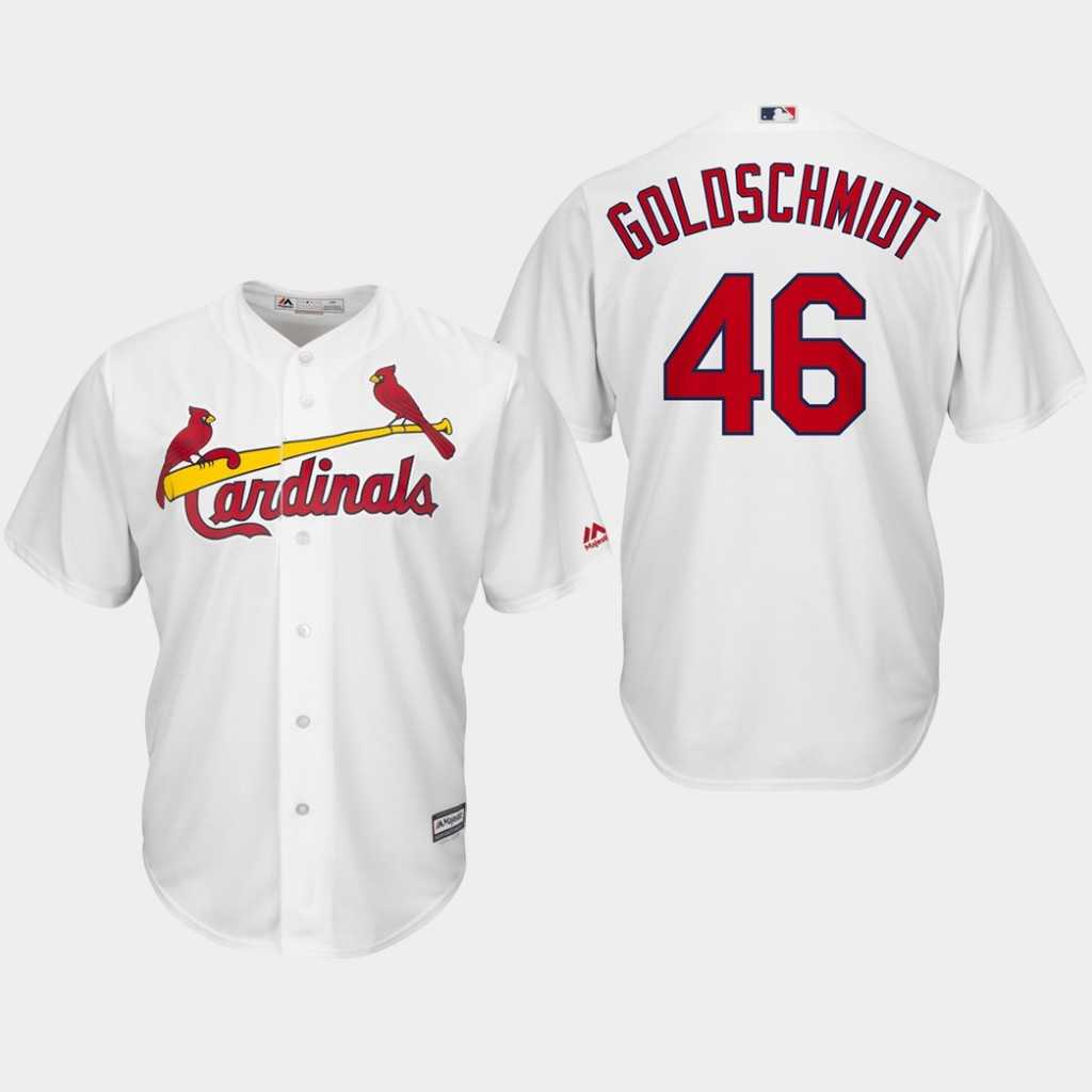 Men's St.Louis Cardinals #46 Paul Goldschmidt White Cool Base Stitched MLB Jersey