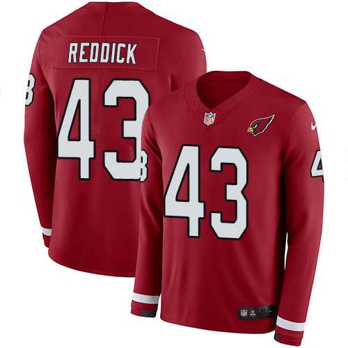 Nike Arizona Cardinals #43 Haason Reddick Red Team Color Men's Stitched NFL Limited Therma Long Sleeve Jersey
