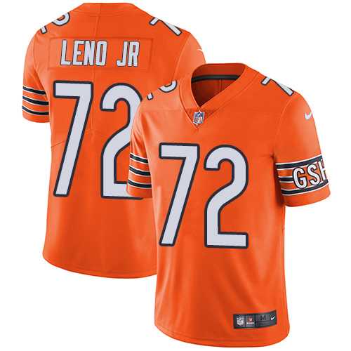 Nike Chicago Bears #72 Charles Leno Jr Orange Men's Stitched Football Limited Rush Jersey