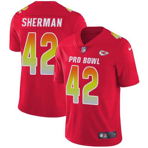 Nike Kansas City Chiefs #42 Anthony Sherman Red Men's Stitched NFL Limited AFC 2019 Pro Bowl Jersey