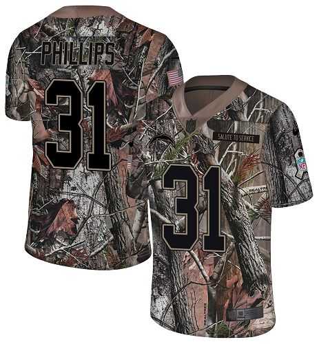 Nike Los Angeles Chargers #31 Adrian Phillips Camo Men's Stitched NFL Limited Rush Realtree Jersey