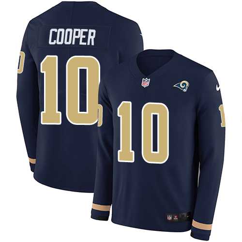 Nike Los Angeles Rams #10 Pharoh Cooper Navy Blue Team Color Men's Stitched NFL Limited Therma Long Sleeve Jersey