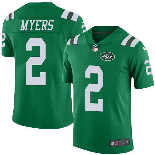 Nike New York Jets #2 Jason Myers Green Men's Stitched NFL Limited Rush Jersey