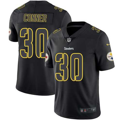 Nike Pittsburgh Steelers #30 James Conner Black Men's Stitched NFL Limited Rush Impact Jersey