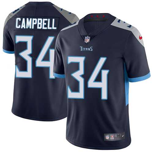 Nike Tennessee Titans #34 Earl Campbell Navy Blue Team Color Men's Stitched NFL Vapor Untouchable Limited Jersey