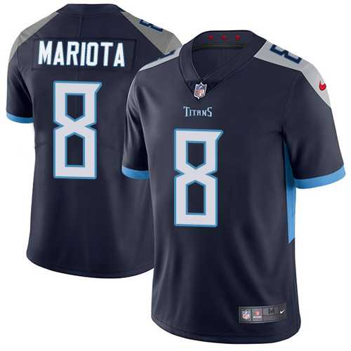 Nike Tennessee Titans #8 Marcus Mariota Navy Blue Team Color Men's Stitched NFL Vapor Untouchable Limited Jersey