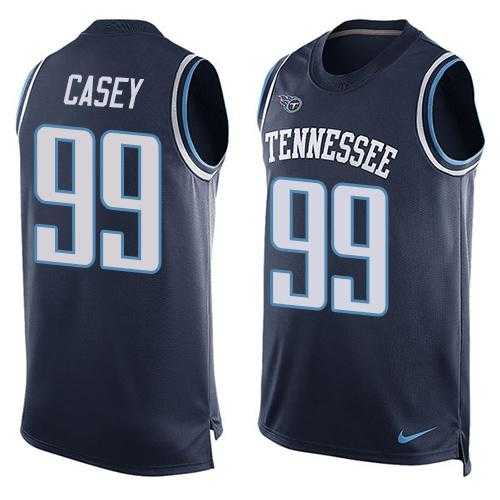 Nike Tennessee Titans #99 Jurrell Casey Navy Blue Team Color Men's Stitched NFL Limited Tank Top Jersey
