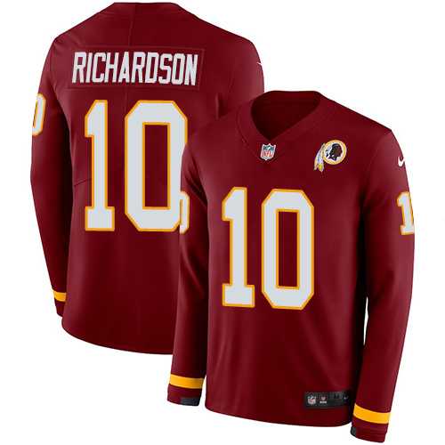 Nike Washington Redskins #10 Paul Richardson Burgundy Red Team Color Men's Stitched NFL Limited Therma Long Sleeve Jersey