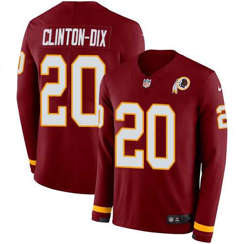 Nike Washington Redskins #20 Ha Ha Clinton-Dix Burgundy Red Team Color Men's Stitched NFL Limited Therma Long Sleeve Jersey