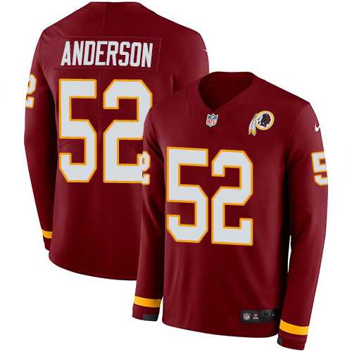 Nike Washington Redskins #52 Ryan Anderson Burgundy Red Team Color Men's Stitched NFL Limited Therma Long Sleeve Jersey