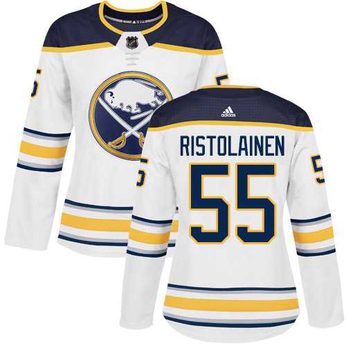Women's Adidas Buffalo Sabres #55 Rasmus Ristolainen White Road Authentic Stitched NHL Jersey
