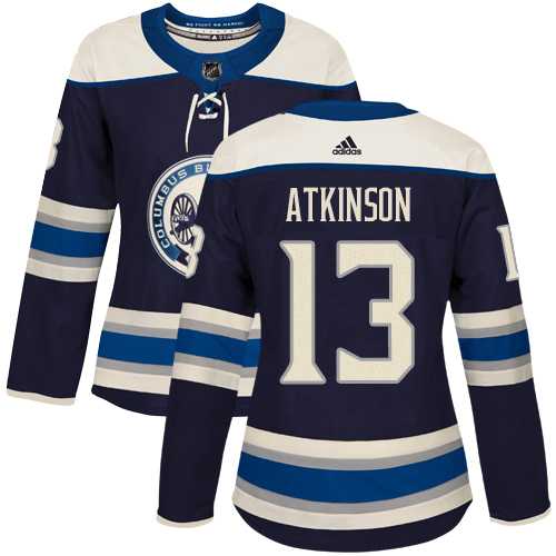 Women's Adidas Columbus Blue Jackets #13 Cam Atkinson Navy Alternate Authentic Stitched NHL Jersey