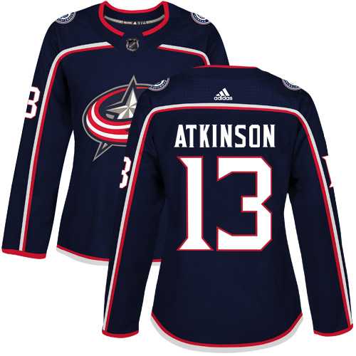 Women's Adidas Columbus Blue Jackets #13 Cam Atkinson Navy Blue Home Authentic Stitched NHL Jersey