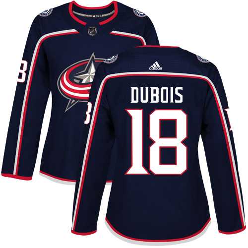 Women's Adidas Columbus Blue Jackets #18 Pierre-Luc Dubois Navy Blue Home Authentic Stitched NHL Jersey