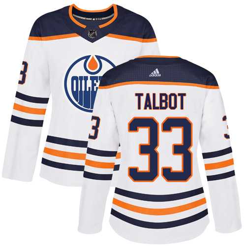 Women's Adidas Edmonton Oilers #33 Cam Talbot White Road Authentic Stitched NHL Jersey