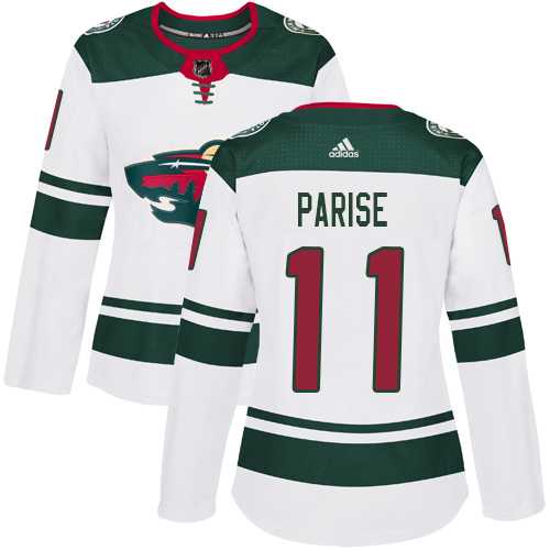 Women's Adidas Minnesota Wild #11 Zach Parise White Road Authentic Stitched NHL Jersey