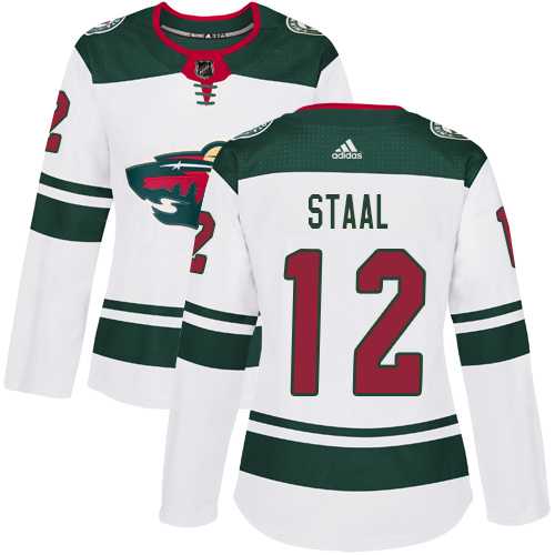 Women's Adidas Minnesota Wild #12 Eric Staal White Road Authentic Stitched NHL Jersey