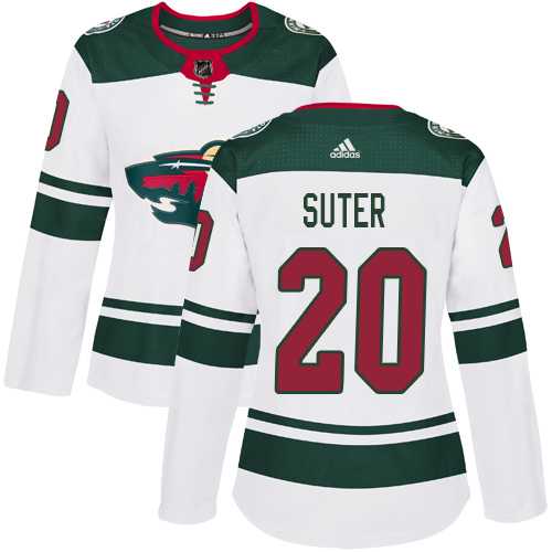 Women's Adidas Minnesota Wild #20 Ryan Suter White Road Authentic Stitched NHL Jersey