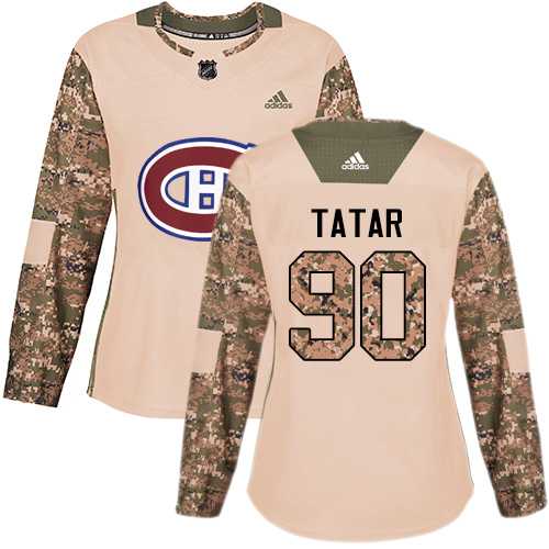 Women's Adidas Montreal Canadiens #90 Tomas Tatar Camo Authentic 2017 Veterans Day Stitched NHL Jersey