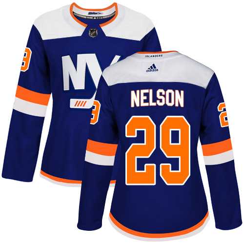 Women's Adidas New York Islanders #29 Brock Nelson Blue Alternate Authentic Stitched NHL Jersey