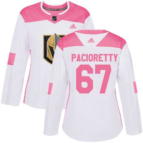 Women's Adidas Vegas Golden Knights #67 Max Pacioretty White Pink Authentic Fashion Stitched NHL Jersey