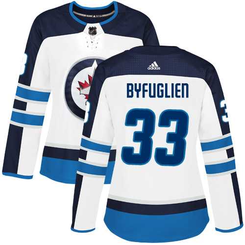 Women's Adidas Winnipeg Jets #33 Dustin Byfuglien White Road Authentic Stitched NHL Jersey