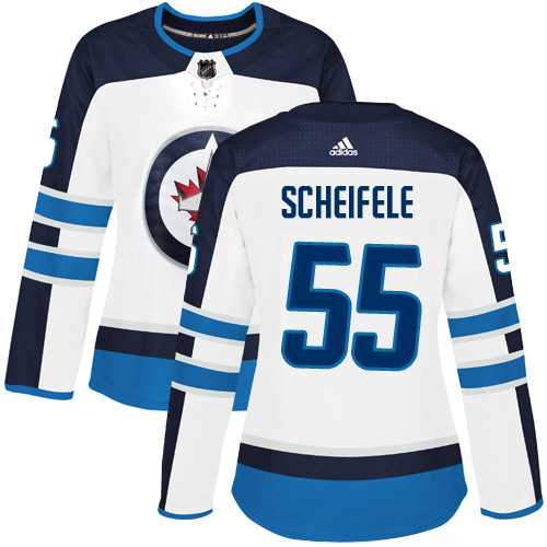 Women's Adidas Winnipeg Jets #55 Mark Scheifele White Road Authentic Stitched NHL Jersey