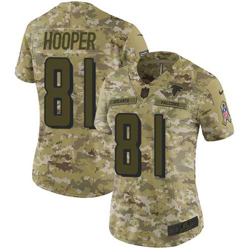 Women's Nike Atlanta Falcons #81 Austin Hooper Camo Stitched NFL Limited 2018 Salute to Service Jersey