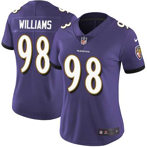 Women's Nike Baltimore Ravens #98 Brandon Williams Purple Team Color Stitched NFL Limited Vapor Untouchable Limited Jersey