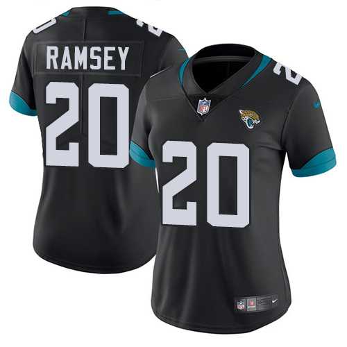 Women's Nike Jacksonville Jaguars #20 Jalen Ramsey Black Team Color Stitched NFL Vapor Untouchable Limited Jersey