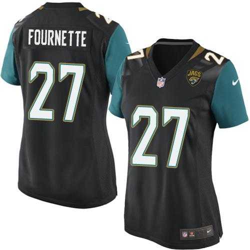 Women's Nike Jacksonville Jaguars #27 Leonard Fournette Black Team Color Stitched NFL Elite Jersey