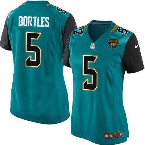 Women's Nike Jacksonville Jaguars #5 Blake Bortles Teal Green Alternate Stitched NFL Elite Jersey