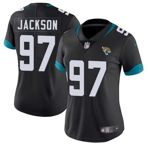 Women's Nike Jacksonville Jaguars #97 Malik Jackson Black Team Color Stitched NFL Vapor Untouchable Limited Jersey