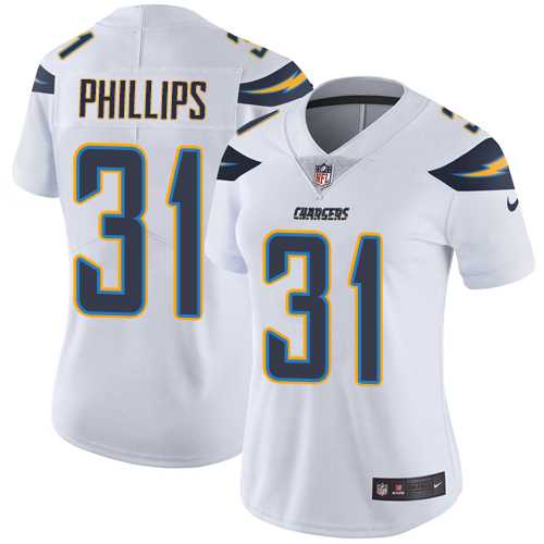 Women's Nike Los Angeles Chargers #31 Adrian Phillips White Stitched NFL Vapor Untouchable Limited Jersey