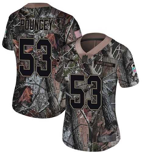 Women's Nike Los Angeles Chargers #53 Mike Pouncey Camo Stitched NFL Limited Rush Realtree Jersey