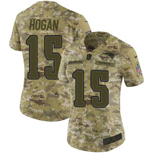 Women's Nike New England Patriots #15 Chris Hogan Camo Stitched NFL Limited 2018 Salute to Service Jersey