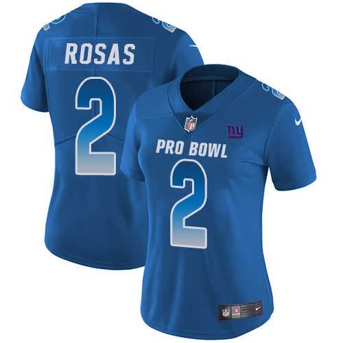 Women's Nike New York Giants #2 Aldrick Rosas Royal Stitched NFL Limited NFC 2019 Pro Bowl Jersey
