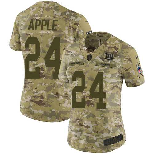 Women's Nike New York Giants #24 Eli Apple Camo Stitched NFL Limited 2018 Salute to Service Jersey