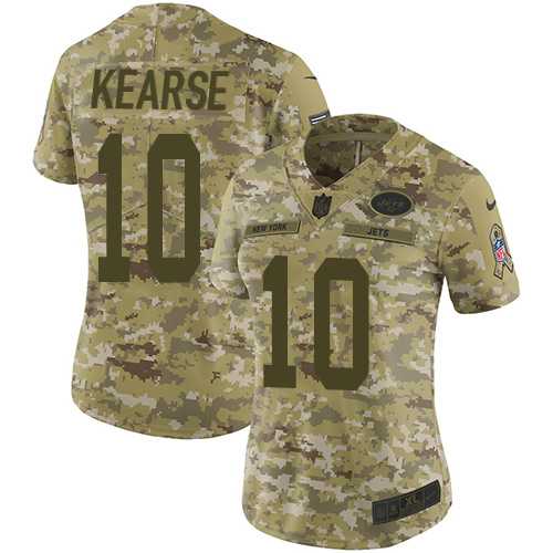 Women's Nike New York Jets #10 Jermaine Kearse Camo Stitched NFL Limited 2018 Salute to Service Jersey